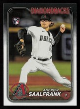 2024 Topps Andrew Saalfrank #406 RC Rookie Arizona Diamondbacks Baseball Card