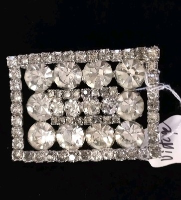 KRAMER Beautiful Sparkling Ice Rhinestone Vintage Pin Brooch Unsigned 