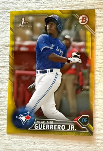 2016 Bowman Vladimir Guerrero Jr. Yellow Parallel 1st Rookie
