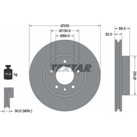Textar 92121505 Bremsscheibe FüR VW Porsche Touareg VAN Cayenne 7P5 7P6 7LA 7L6