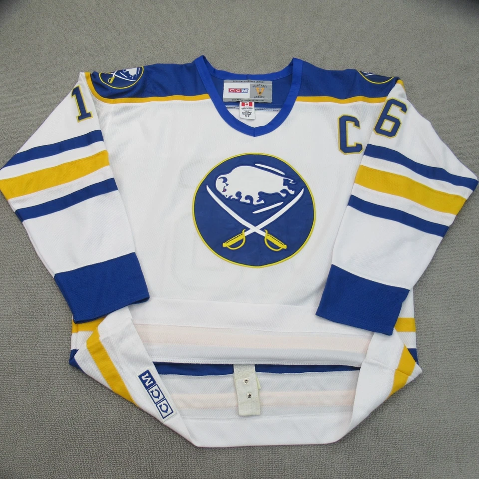 Camiseta deportiva Buffalo Sabres CCM 52 para hombre blanca CCM de colección Hockey Pat Lafontaine XXL * Foto 3 de 4