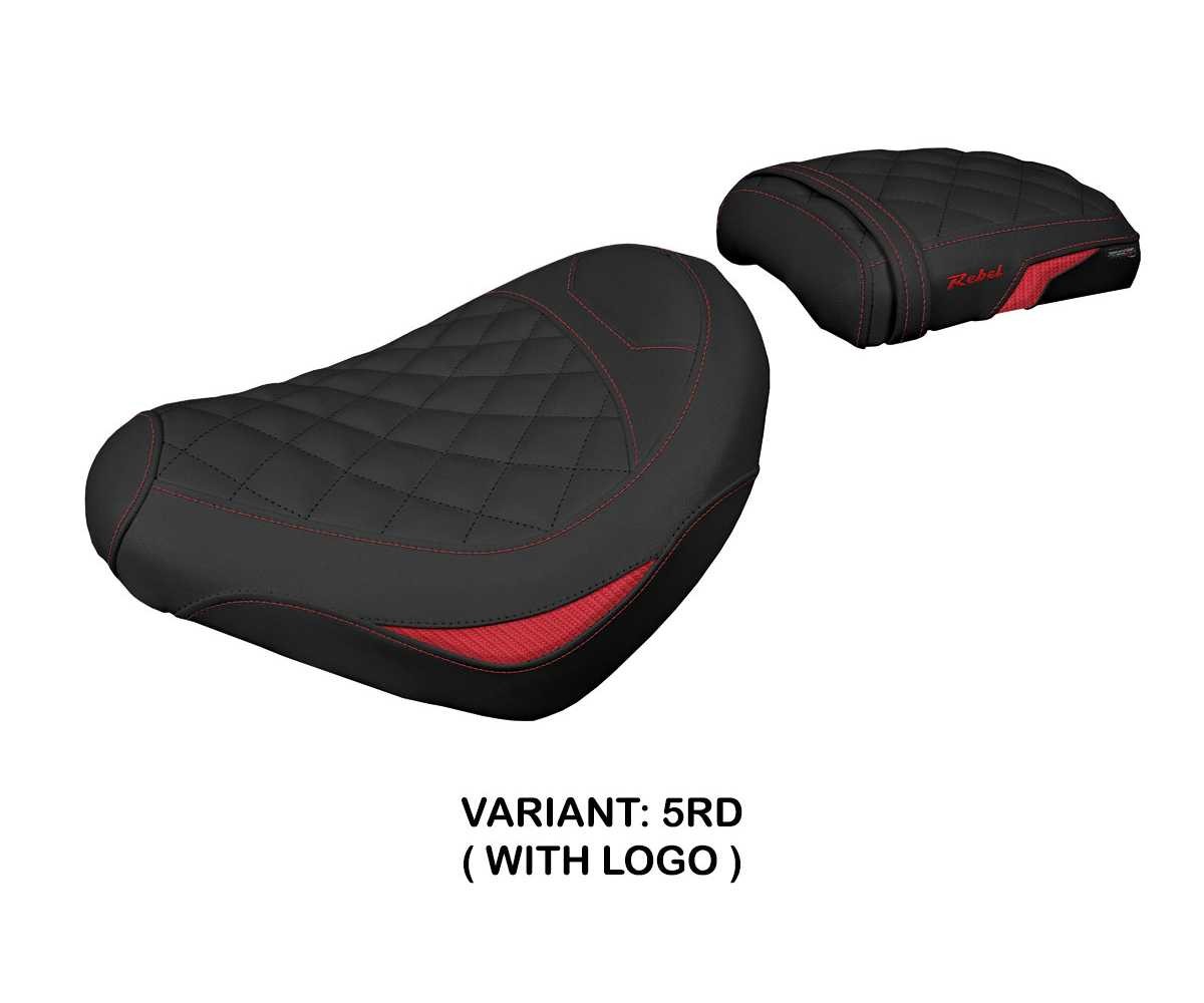 Seat saddle cover Kehra Red RD + logo TPZ Italia Honda CMX 500 Rebel 2017 2026