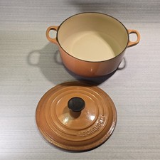 Vintage Le Creuset Cast Iron Round 20cm Casserole Brown 