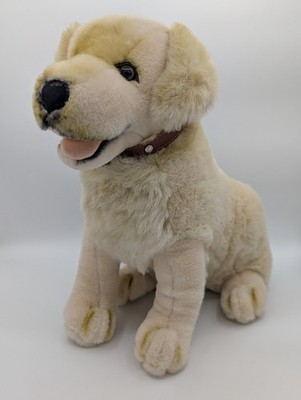 Vintage Fao Schwarz Realistic Golden Retriever Puppy Dog Stuffed Plush 16''