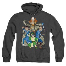 Avatar The Last Airbender Team Avatar Elements Heather Mens Hoodie Black Officia
