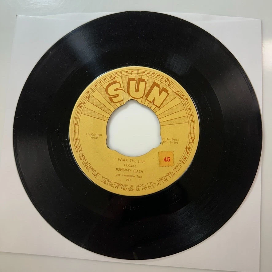I Walk The Line Record Johnny Cash Sun 241 45 Japan C-JCE-1001 - Image 4 of 4