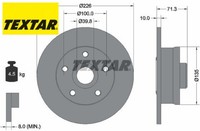2X Bremsscheibe Textar 92153800 2 Bremsscheiben Hinterachse Hinten