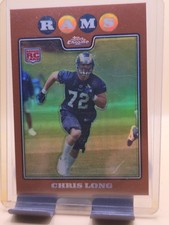 CHRIS LONG 2008 Topps Chrome COPPER REFRACTOR Rookie RC /425 Card #TC236 Rams. rookie card picture