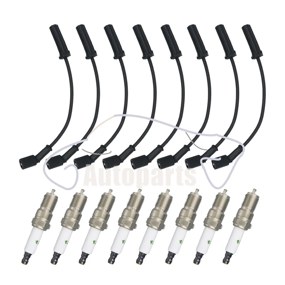 8mm Wireset + 8 Spark Plug 41-962 fits Chevy Silverado 1500 GMC Sierra V8 New - Imagem 2 de 4