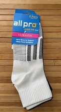 All Pro Gold toe  2 Pair Ultra Tec  Arch Brace For Support Socks Shoe 4-10 New