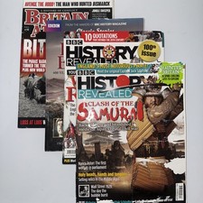 Job Lot 4xhistory Mag (2xBBC History Revealed, 1xRoman Britain 1x Britain At War