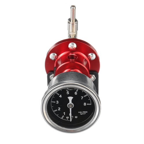 Universal Adjustable Aluminum Fuel Pressure Regulator Gauge Kit 2.0-8.0kgf/cm² - Foto 11 di 12