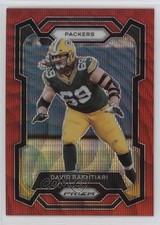 2023 Panini Prizm Red Wave Prizm 73/149 David Bakhtiari #108 0a4r