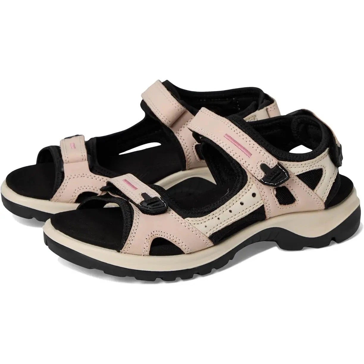 Sandali ECCO Sport donna fuoristrada EU 38 US 7 7 5 rosa pelle nera ottime condizioni