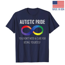 Autistic Pride Autism Awareness Acceptance Love Heart Unisex T-Shirt Reprint