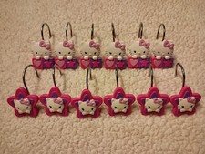 2013 Sanrio Hello Kitty Bathroom Shower Curtain Hooks Set of 12 Kawaii Decor