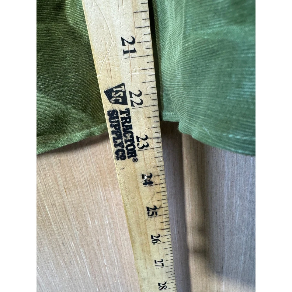 Blusa Top Lucchese Bootmaker $265 Verde Oliva Seda Lino Volantes Para Mujer Talla S Foto 2 de 4