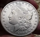 REDUCED!! BETTER DATE 1890-CC MORGAN SILVER DOLLAR TAIL BAR VF