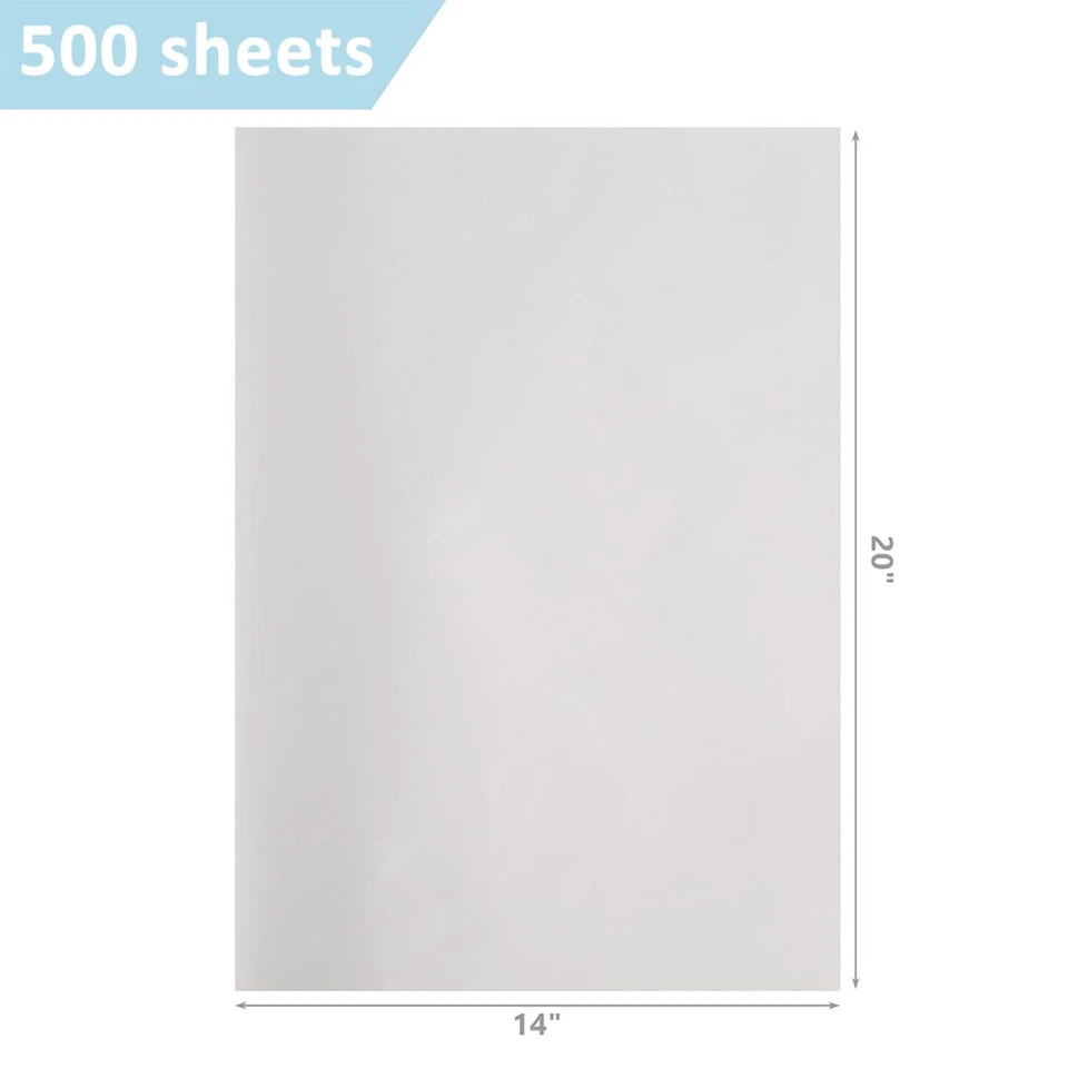 Papel de seda blanco 14" x 20" 20" x 30" embalaje envoltura amortiguación vacío relleno hágalo usted mismo Foto 3 de 4