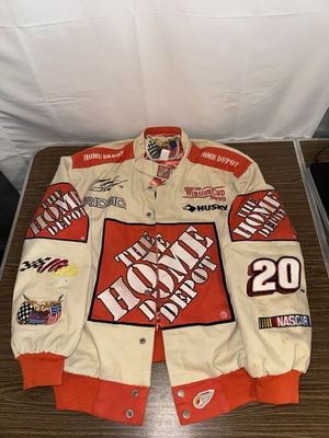 #ad Vintage Jeff Hamilton Tony Stewart #20 Home Depot Winston Cup Jacket Size L $59.99