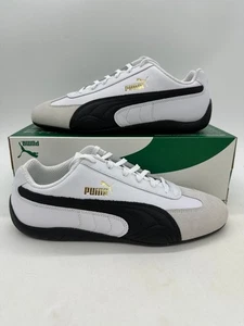 Puma Speedcat Shield Men's size 11 White black Athletic Running Shoes 397116 01