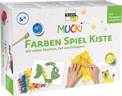 KREUL Fingerfarbe 'MUCKI', Farben Spiel Kiste Set