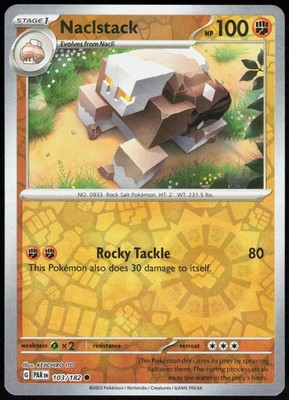 Paradox Rift Naclstack 103/182 Common Pokemon Reverse Holo NM/M