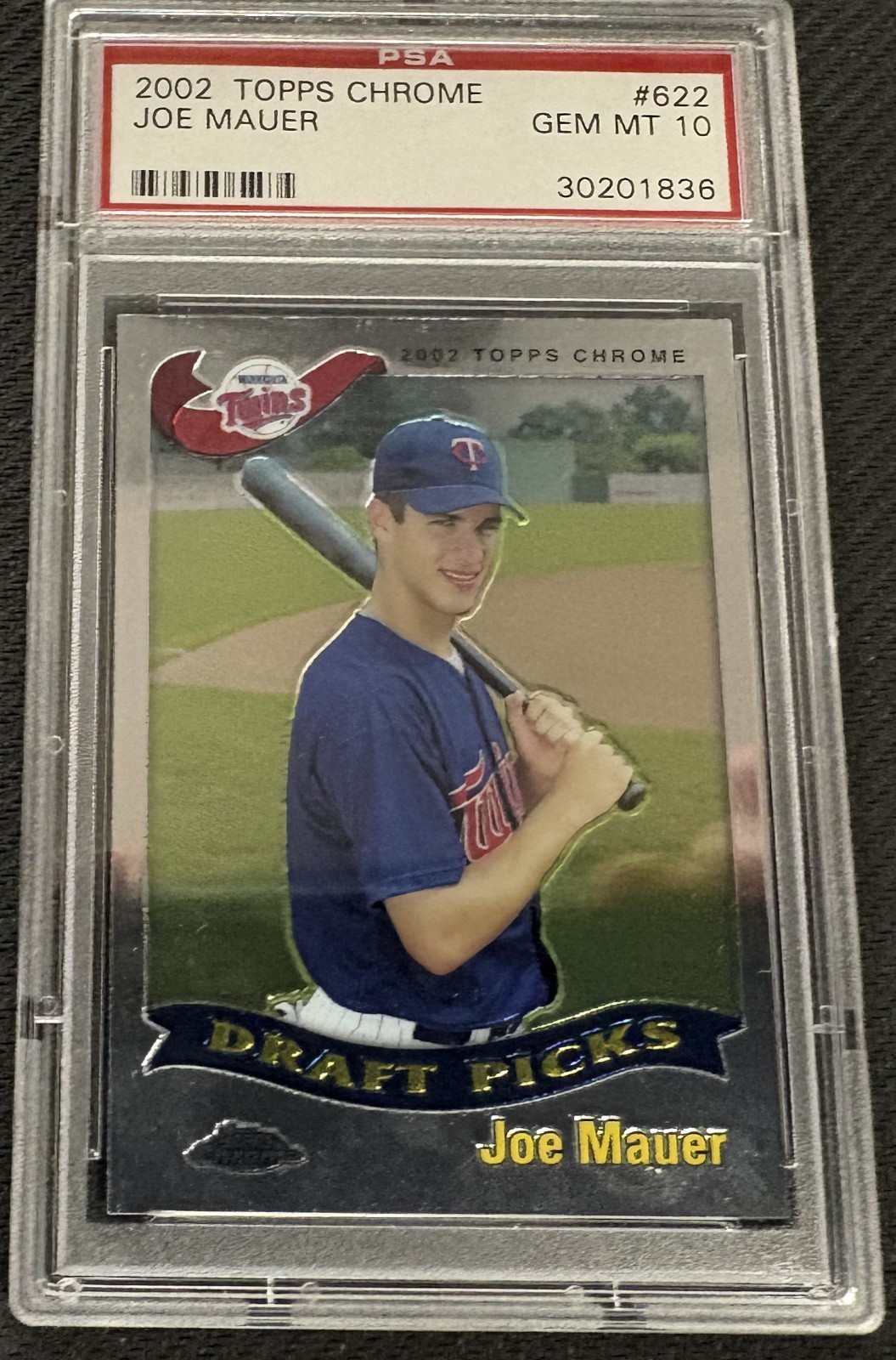 JOE MAUER 2002 TOPPS CHROME RC # 622 GRADED PSA 10! HOF! 30201836