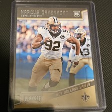 Panini 2018 Playoff Marcus Davenport New Orleans Saints #246 Rookie Card. rookie card picture