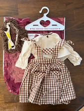 Pleasant Company Addy Birthday Outfit Pinafore Snood Feathers AG NEAR MINT