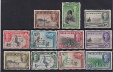 Nyasaland Stamps 1945 KGVI Short Set to 2/6- - Mint MH