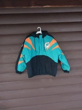 VTG Pro Line APEX One NFL Miami Dolphins Sideline Jacket Mens Sz L Sharktooth