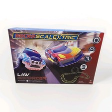 New G1149M Micro Scalextric Law Enforcer Mains Powered Race Set. Age 4+