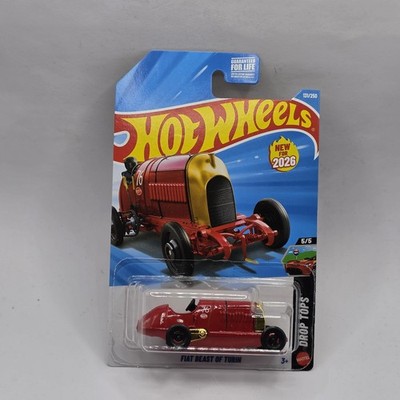 2026 Hot Wheels Fiat Beast Of Turin #131 Red. Drop Tops