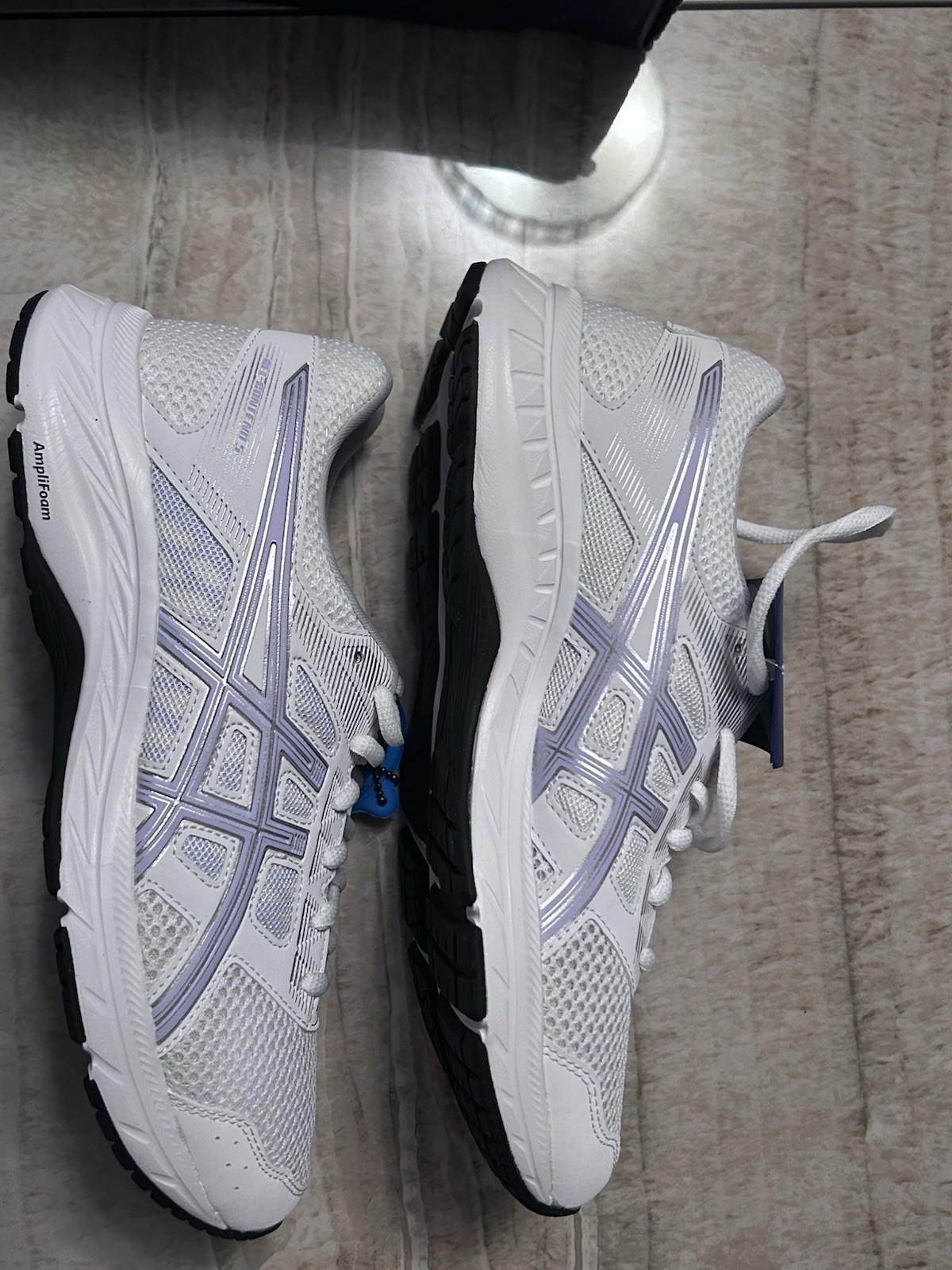 NWT Asics Gel Contend 5 White Vapor Running Sneakers Women's 8.5  1012A234-100 thumbnail 4