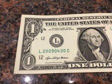 FANCY SERIAL NUMBER 1 DOLLAR BILL BIRTHDAY ANNIVERSARY APRIL 30, 2009  2021 MINT