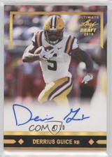 2017 Leaf Ultimate Draft 1991 Rookies Gold Spectrum 4/10 Derrius Guice Auto h3a