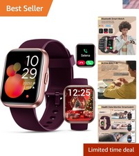 Waterproof Women's Smartwatch with Fitness Tracking  Customizable Watch Faces