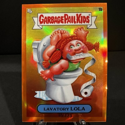 GARBAGE PAIL KIDS CHROME 7 #1B LAVATORY LOLA ORANGE CONTESTS OF LOSERS 5/25