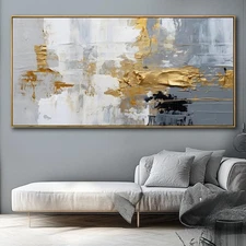 Abstract Wall Art For Living Room Large Size Framed Canvas Wall Art Abstract ...