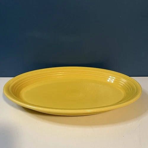 Fiestaware Sunflower Yellow Oval Platter Large 9.5"x13.5" Serving Dish Fiesta