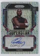 2022 Panini Prizm WWE Superstar Auto Mojo Prizm 3/25 Omos #SA-OMS Auto 0jr1