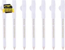7Pcs Fabric Markers for Sewing, White Tailor Chalk Pencils Fabric Marking Pen fo