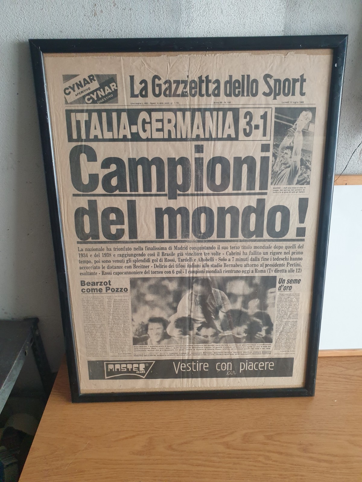 Gazzetta dello Sport - 12 Luglio 1982 - Italia Campione del Mondo - ORIGINALE