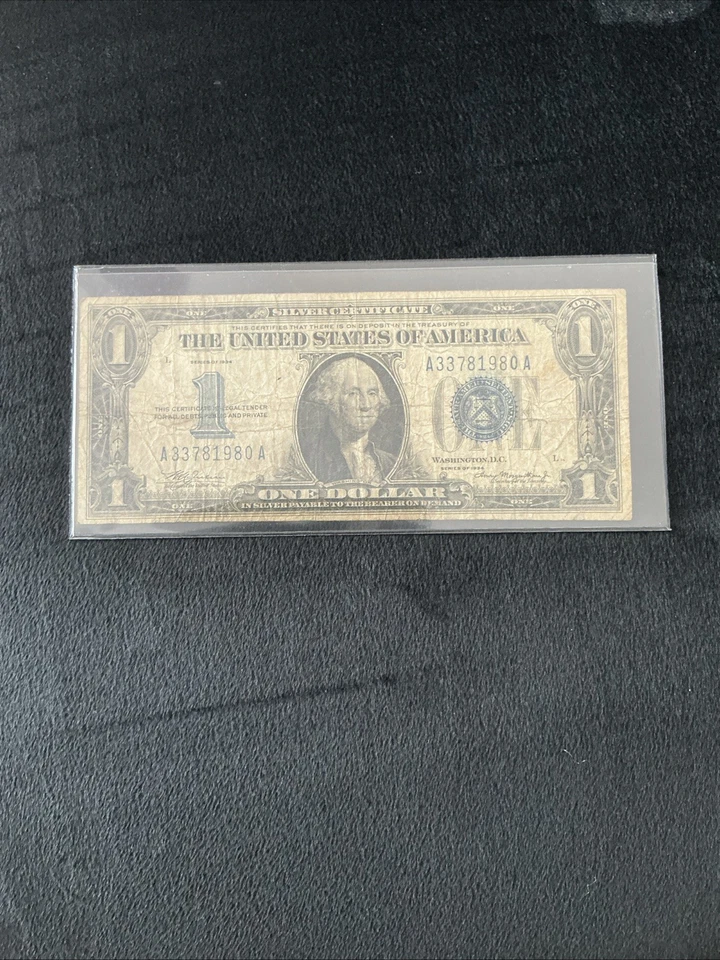 1934 $1 DOLLAR SILVER CERTIFICATE FUNNY BACK NOTE - Image 2 of 4