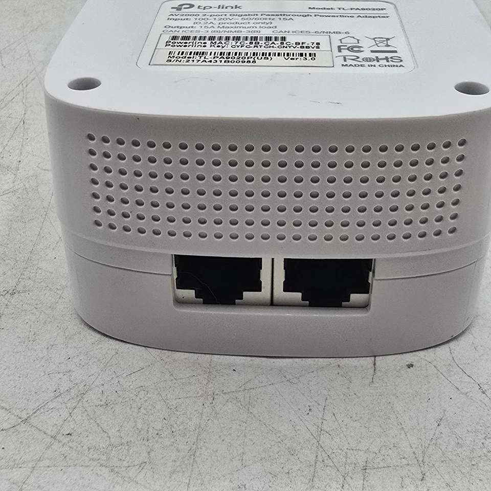TP-LINK TL-PA9020P 2000mbs 2-Port Gigabit Passthrough Power Adapter Noise Filter - Image 3 of 4