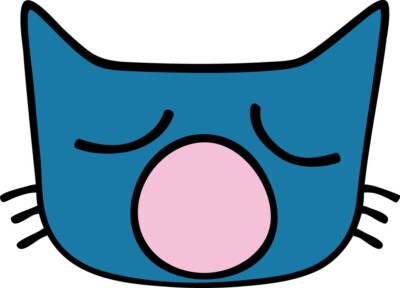3  Cat Sticker Big Yawn Cute Hippy Hippie Kitten Whisker Kitty Boho