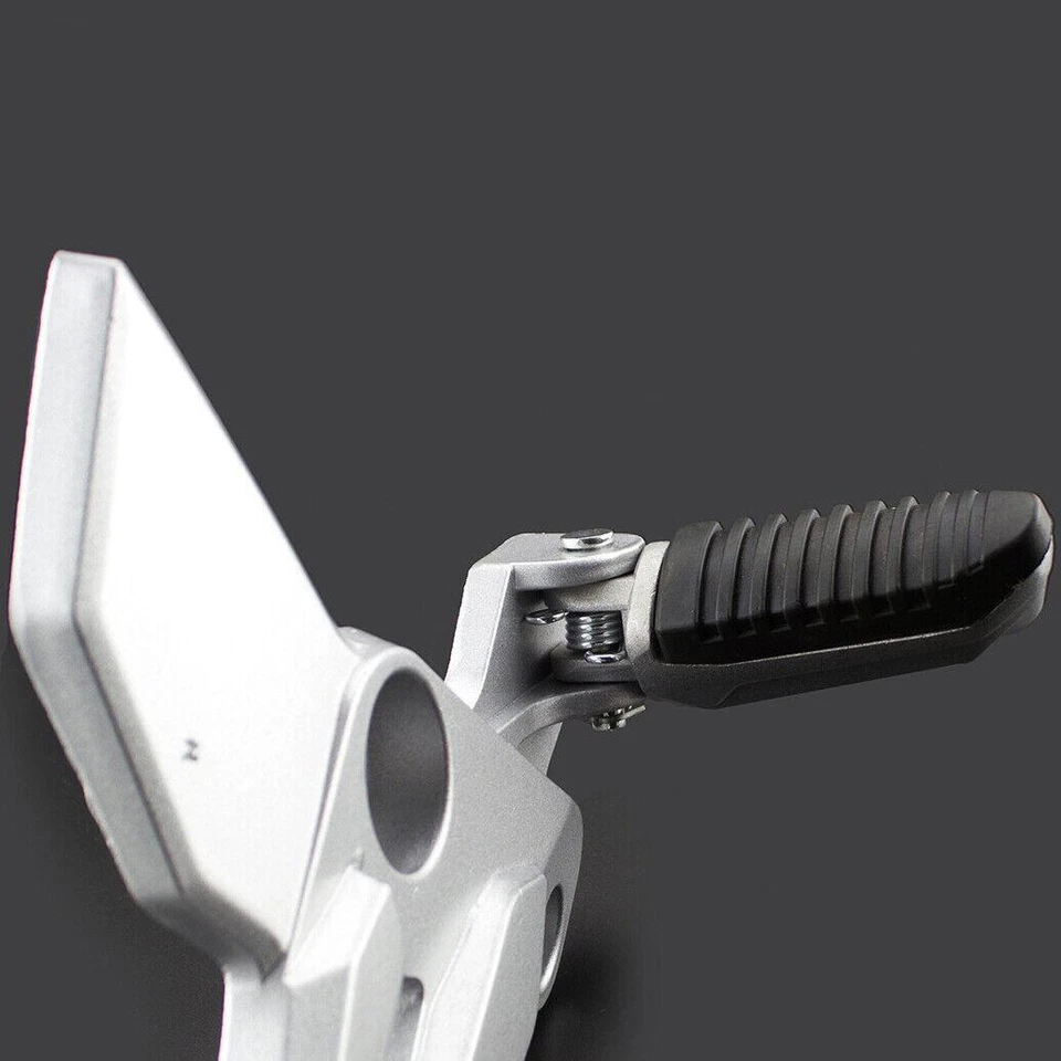Reposapiés plegables universales de aluminio CNC para motocicleta reposapiés pedal de carreras escalón Foto 4 de 4