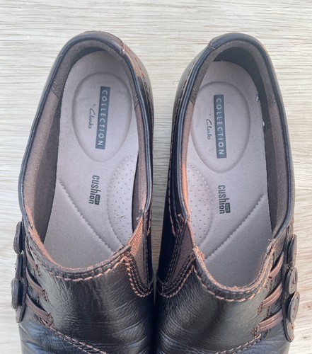 Scarpe Clarks Ashland Effie Ultimate Comfort slip-on donna marrone taglia 7 1/2 - Foto 3 di 7