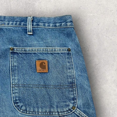 Pantalón de mezclilla Carhartt doble rodilla carpintero 40 azul - Imagen 5 de 8